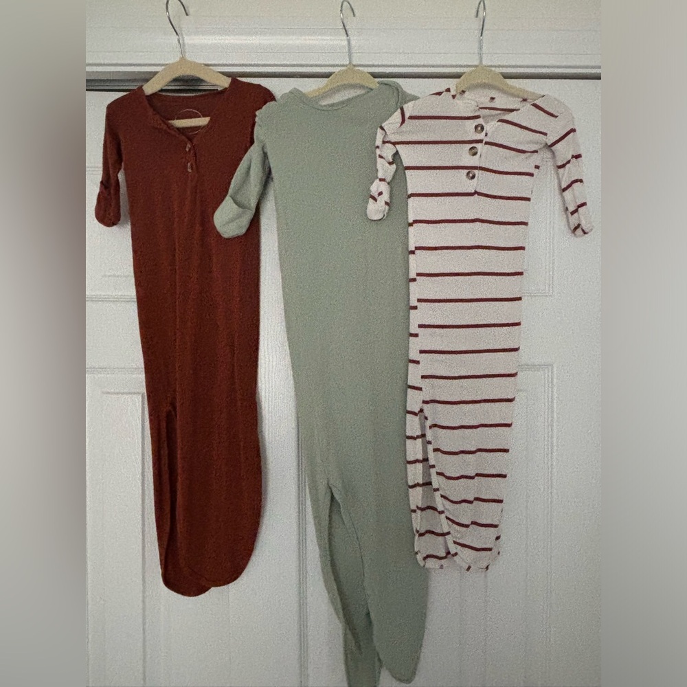Bundle | Lou Lou + Company and Marlowe + Co knotted gowns, newborn - 3 months